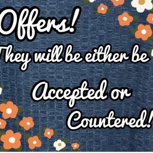 I am FAIR! Offers will be accepted or countered! I’d love for you it to be yours